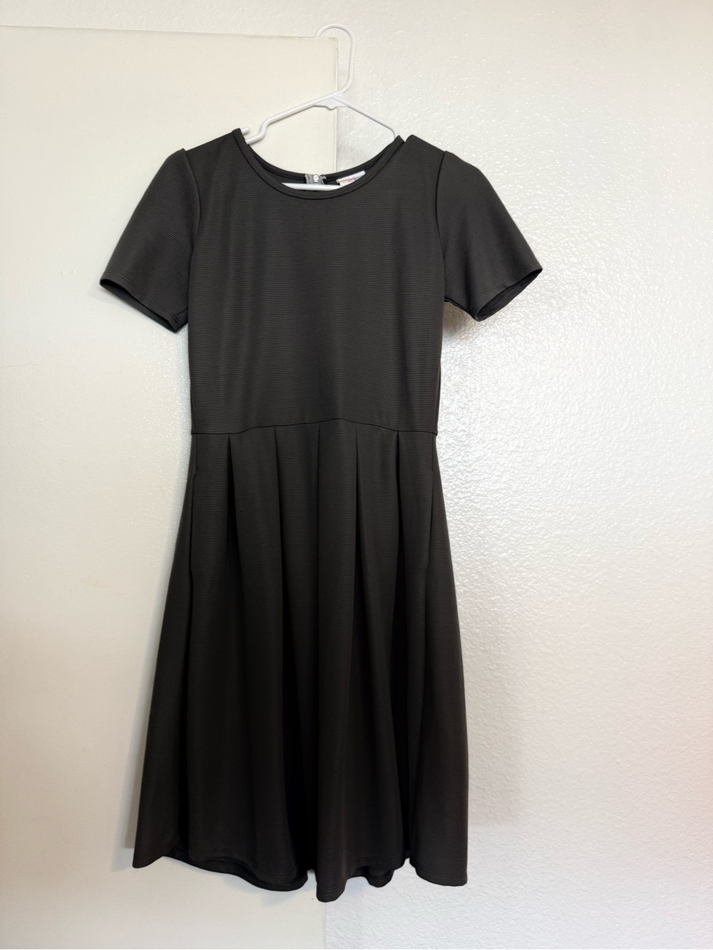 Classic Black Short Sleeve Fit-and-Flare Dress